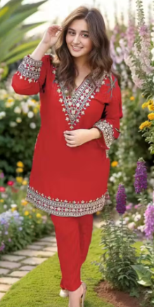 Short kurti with pant set