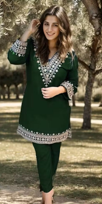 Short kurti with pant set