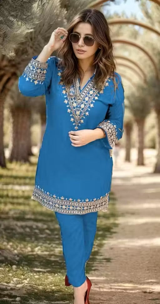 Short kurti with pant set