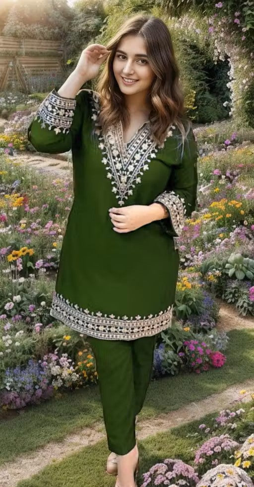 Short kurti with pant set